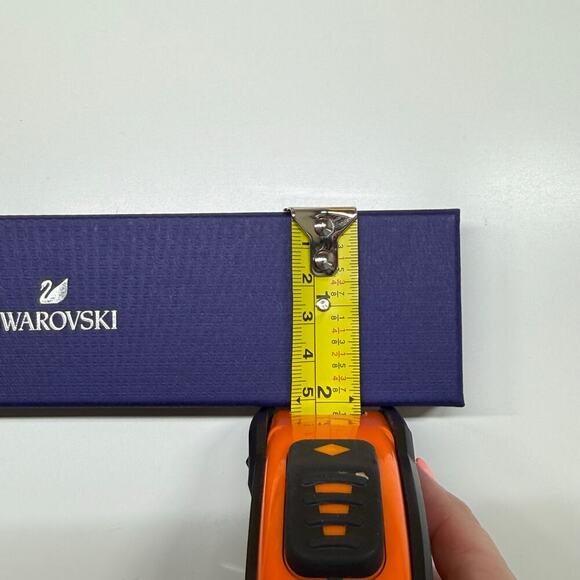 Swarovsky | Bracelet Storage Box w/ Gift Bag | Navy Blue | 8.75 x 2 x 1 in. - Picture 5 of 16